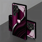 Vibrant Colorful Heart Glass Case for  Samsung