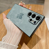 Maple Leaf Lambskin Texture Case for Samsung