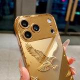 Golden Eagle & Airplane Glass Case for iphone