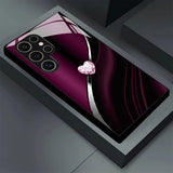 Vibrant Colorful Heart Glass Case for  Samsung