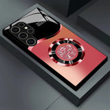 Aperture Dragon Pattern Glass Case for Samsung