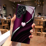 Vibrant Colorful Heart Glass Case for  Samsung