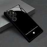 Simple Tiny Heart Pattern Glass Case for Samsung