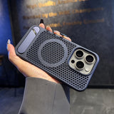 Magnetic Hollow Cooling Kickstand Case for iphone