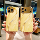Electroplated Glass Flowing Light Effect Case for iphone