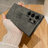 Maple Leaf Lambskin Texture Case for Samsung