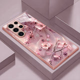Bling Cherry Blossom Glass Case for Samsung