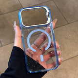 Glitter Magnetic Case with Metal Lens Stand for iphone