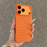 Full Wrap Shockproof Heat Dissipation Woven Texture Case for iphone