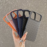 Full Wrap Shockproof Heat Dissipation Woven Texture Case for iphone