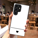 Simple Tiny Heart Pattern Glass Case for Samsung