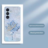 Lotus Flower Tempered Glass Case for Samsung