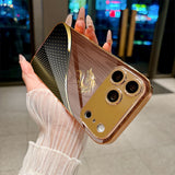 Electroplated Golden Scale Dragon Head Glass Case for iphone