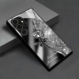 Rose Pattern Glass Case for Samsung