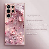 Bling Cherry Blossom Glass Case for Samsung