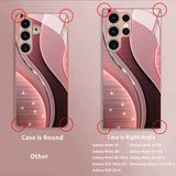 Star‑Spark Curve Pattern Glass Case for Samsung