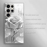 Rose Butterfly Tempered Glass Case for Samsung
