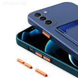 Soft Silicone Wallet Holder Case For Samsung