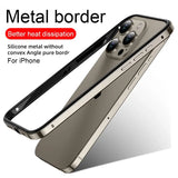Hybrid Silicone Frame Aluminum Metal Case for iphone