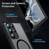 Luxury Magnetic Shockproof Matte Clear Case for Samsung