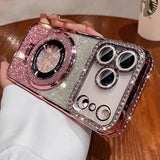 Luxury Diamond Gradient Glitter Ring Case For iPhone