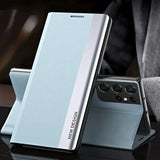 Luxury Leather Flip Stand Case For Samsung