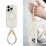 Magnetic Liquid Silicone Lanyard Strap Case for iphone