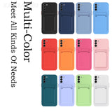Soft Silicone Wallet Holder Case For Samsung