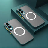 Semi‑Transparent Matte Magnetic Shockproof Case for Samsung
