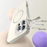 Magnetic Liquid Silicone Lanyard Strap Case for iphone