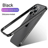 Hybrid Silicone Frame Aluminum Metal Case for iphone