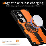 Hidden Holder Back Magnetic Phone Case For Samsung