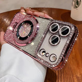 Transparent Diamond Glitter Magnetic Stand Case for iphone
