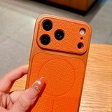 Luxury Lychee Pattern Leather Case For iPhone