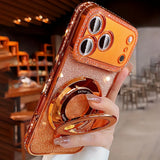 Luxury Diamond Gradient Glitter Ring Case For iPhone