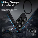 Luxury Magnetic Shockproof Matte Clear Case for Samsung
