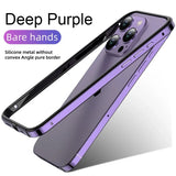 Hybrid Silicone Frame Aluminum Metal Case for iphone