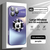 Glass Lens Metallic Luxury Matte Case For iPhone