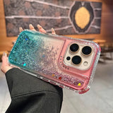 Luxury Clear Quicksand Glitter Sequin Gradient Phone Case For iPhone