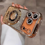 Transparent Diamond Glitter Magnetic Stand Case for iphone