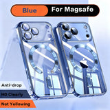 Fashion Plating Magnetic Clear Case For iPhone