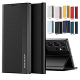 Luxury Leather Flip Stand Case For Samsung