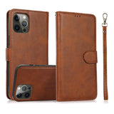 2 in 1 Magnetic Flip Leather Detachable Wallet Case for iphone