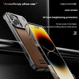 Luxury Leather  Frameless Magnetic Case for iPhone