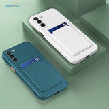 Soft Silicone Wallet Holder Case For Samsung