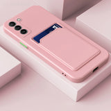 Soft Silicone Wallet Holder Case For Samsung