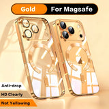 Fashion Plating Magnetic Clear Case For iPhone