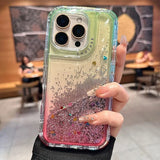 Luxury Clear Quicksand Glitter Sequin Gradient Phone Case For iPhone