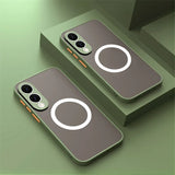 Semi‑Transparent Matte Magnetic Shockproof Case for Samsung