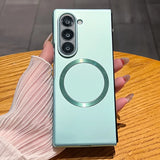 Ultra Thin Metal Paint Plating Magnetic Frosting Case for Samsung Z Fold